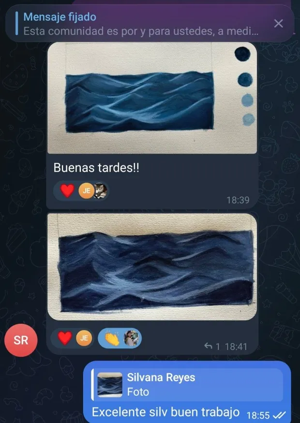 Captura del Club: Silvana comparte su práctica del mar y Gisela le responde: excelente, buen trabajo